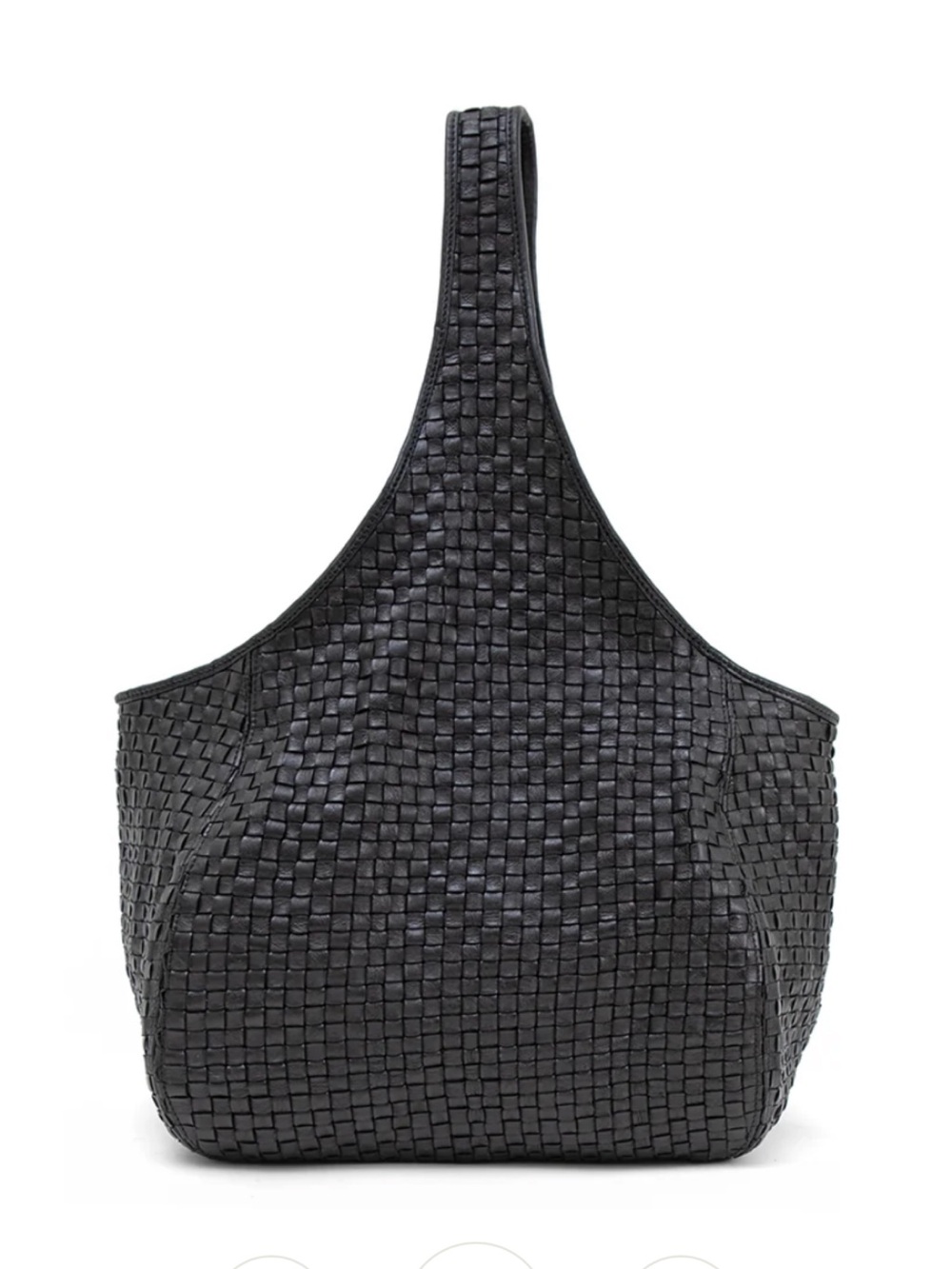Clare V Bando bag in black woven checkered leather